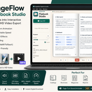 PageFlow Flipbook Studio – PDF to Flipbook Creator & Video Exporter